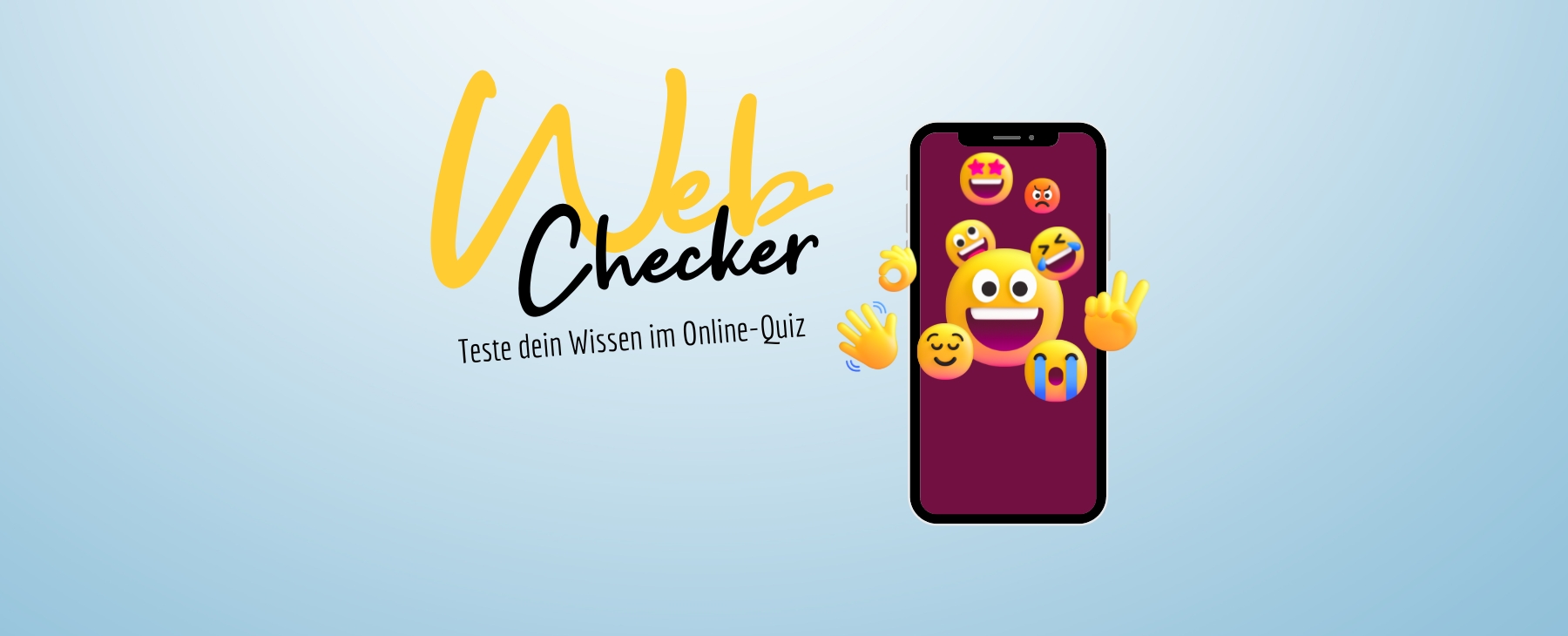 WebChecker Smartphone und Emojis