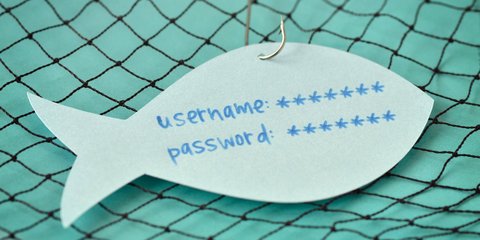 Benutzername und Passwort auf einem Zettel in Form eines Fisches